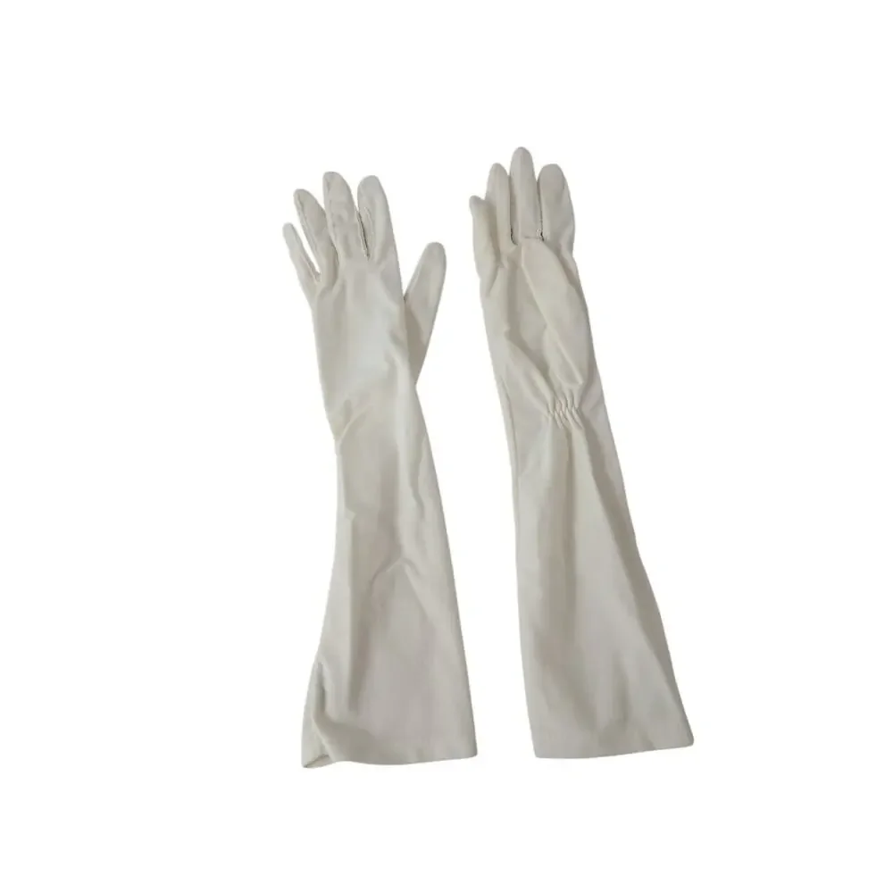 CLAUDE RIVIERE 60's Vintage Cream Gloves 17